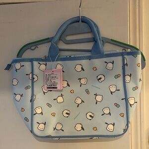 Sanrio Blue Tote Bag with Cute Character Print